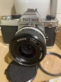 NIKON FM CON 35mm tutto perfetto!!!!!