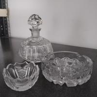 Set Ciotole antiche vetro cristallo molato anni 60