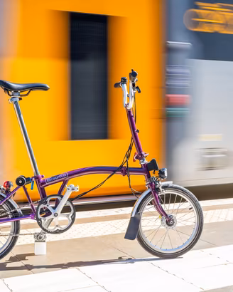 Brompton M3L Purple & Silver con luci dinamo
