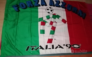 Bandiera Mondiali Calcio Italia'90 Forza Azzurri