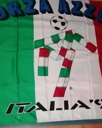 Bandiera Mondiali Calcio Italia'90 Forza Azzurri