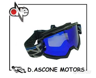 OCCHIALI CROSS “TIGER” NERI CON LENTE BLU