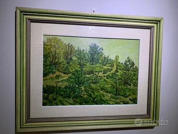 Quadro Vittorio Risso dipinto olio Saluzzo 1948