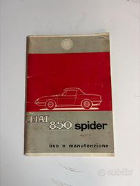 Libretto uso manutenzione fiat 850 spider