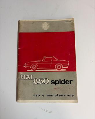 Libretto uso manutenzione fiat 850 spider