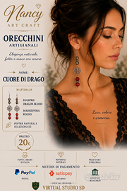 orecchini CUORE DI DRAGO