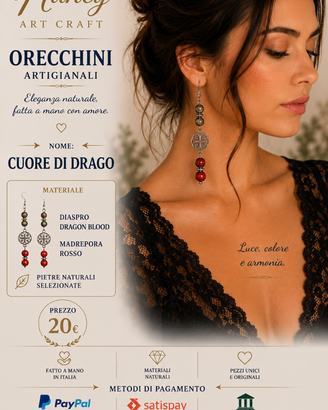 orecchini CUORE DI DRAGO