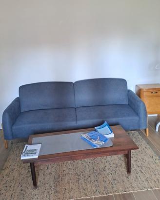 Divano letto 3 posti blu
