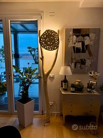 Lampade artigianali con tronchi di mare