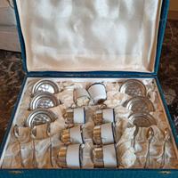 Servizio da caffè vintage in argento e porcellana