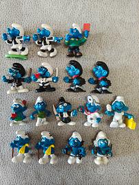 Smurfs Puffi schleich peyo vintage sport mestieri 