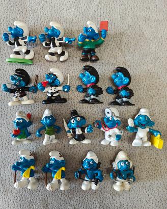 Smurfs Puffi schleich peyo vintage sport mestieri 