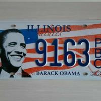 ILLINOIS Barack Obama TARGA AMERICA USA Vintage