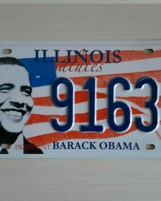 ILLINOIS Barack Obama TARGA AMERICA USA Vintage