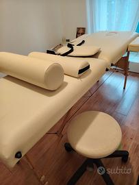 Lettino da massaggio  con sgabello regolabile
