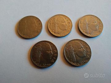 Monete 20 Centesimi Impero serie dal 1939 al 1943
