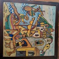 Piastrella artistica in ceramica cm 46x46