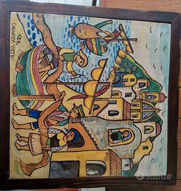 Piastrella artistica in ceramica cm 46x46