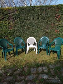 Sedie da giardino plastica impilabili”
