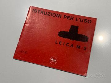 Leica M5 Manuale Istruziini in Italiano