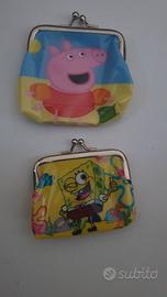 portamonete spongebob e peppa pig