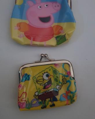 portamonete spongebob e peppa pig
