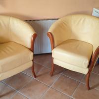 poltroncine in vera pelle 