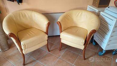 poltroncine in vera pelle 