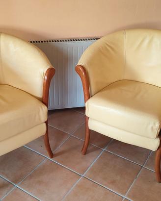 poltroncine in vera pelle 