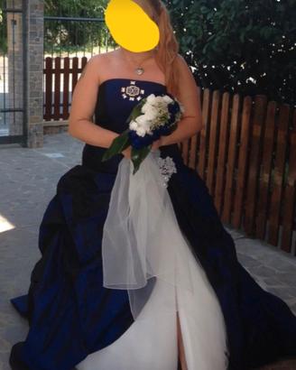 vestito da sera/sposa blu notte