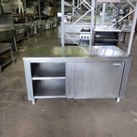 Banco da lavoro acciaio inox armadiato