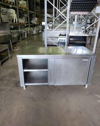 Banco da lavoro acciaio inox armadiato