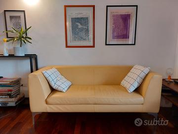 Divano design due posti in pelle