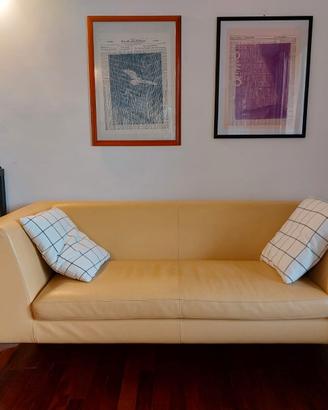 Divano design due posti in pelle