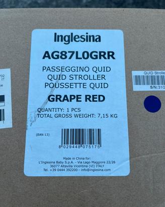 Inglesina passeggino Quid