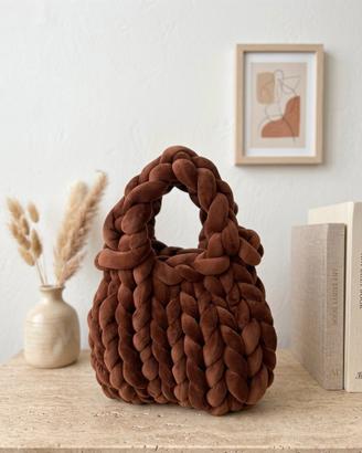 Chunky bag in velluto marrone 👜