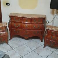 Set camera da letto stile Luigi XV – Comò + 2 como