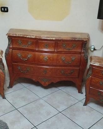 Set camera da letto stile Luigi XV – Comò + 2 como