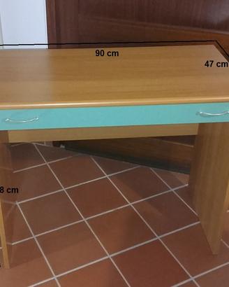 Scrivania rettangolare multiuso, in legno