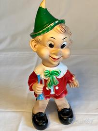 Pinocchio vintage in gomma Ledra Plastic anni 60