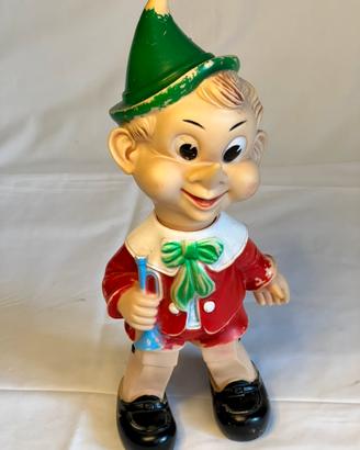 Pinocchio vintage in gomma Ledra Plastic anni 60
