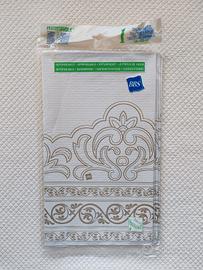 Tovaglia Rettangolare Carta&Plastica (Bianco/Oro)