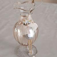 Piccola e fine brocca o giara in vetro 