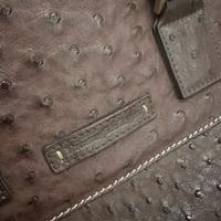 Borsa pelle struzzo Ermenegildo Zegna