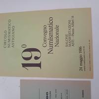 Manifesti del 86 su salone e convegno numismatico