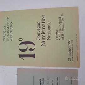 Manifesti del 86 su salone e convegno numismatico