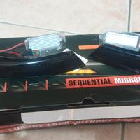 2 pz indicatore specchio e 2pz lapadine led targa