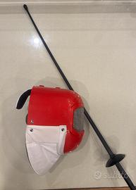 Maschera e  fioretto da allenamento