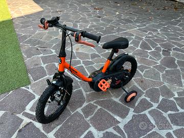 Bici bambino B'TWIN 500 Robot 14" con rotelle