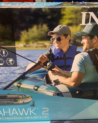 Canotto INTEX Seahawk 2 completo nuovo mai usato